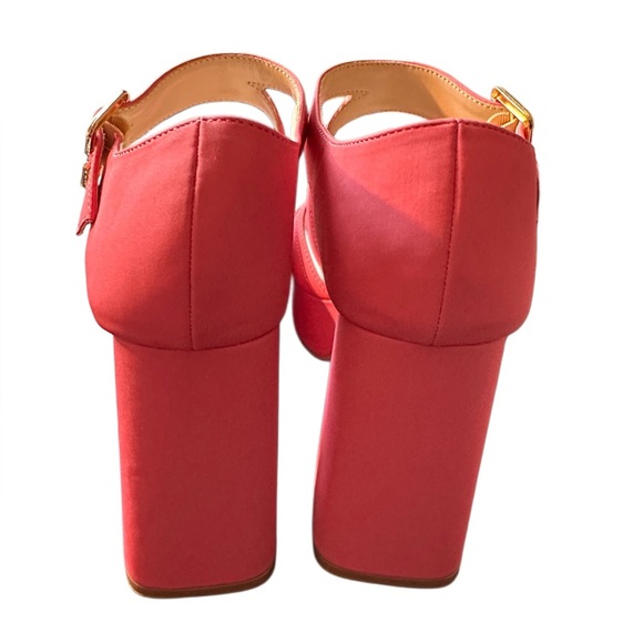 NEW Platform Chunky Heels for Women Trendy Square Toe  Sandals Pink Size 9.5 - Picture 5 of 12